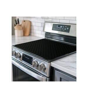 Stove Top Covers for Electric Stove - Silicone Stove Cover Mat - 28 X 20 Black